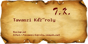 Tavaszi Károly névjegykártya