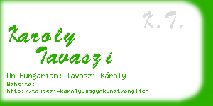 karoly tavaszi business card